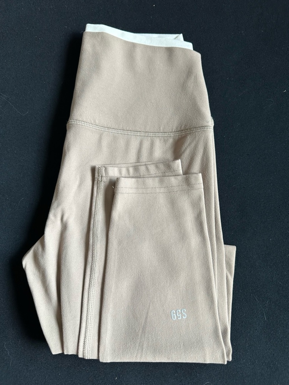 S59 Dual High-Waist Taupe Active Leggings - Women's Slim Fit latte white - Picture 12 of 12